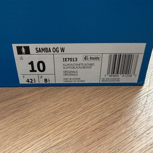 Adidas Samba OG Aluminum/Chalk White/Wonder Beige Sneakers - Picture 2 of 12